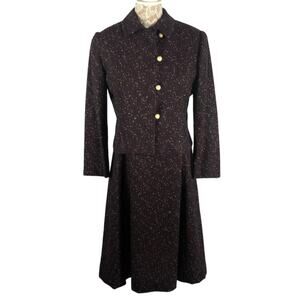 American vintage 70's Handmade OOAK dress coat set purple small - medium
